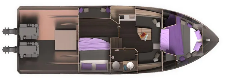 GALEON 365 HTS lower deck