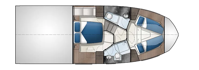 GALEON 410 HTC lower deck