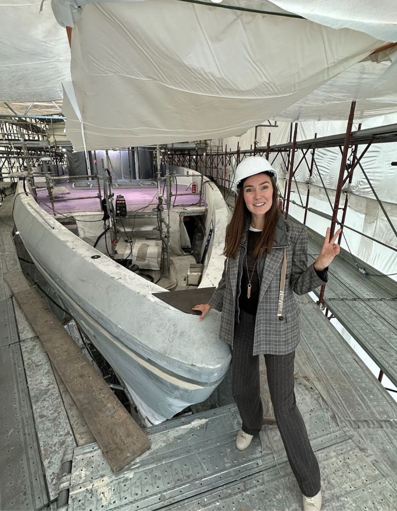 Julia Skop at the Admiral Panorama superyacht launching 