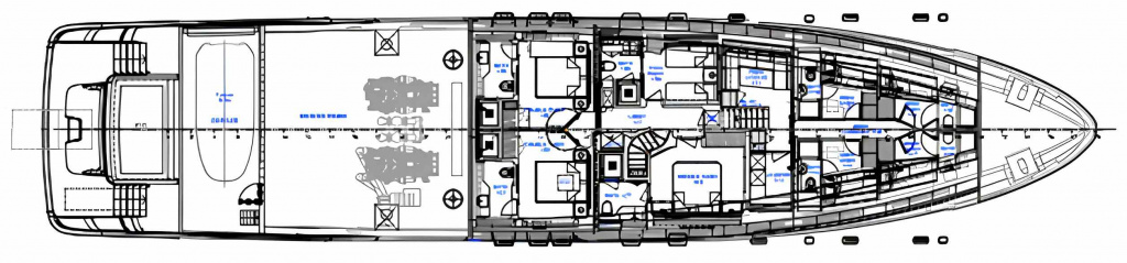 PERLA BIANCA Lower deck